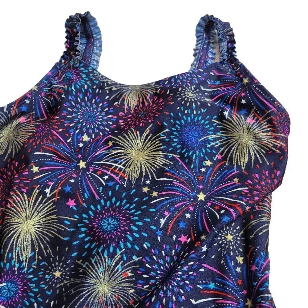 Cat & Jack fireworks swimsuit L10/12